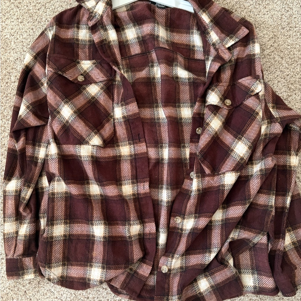 Plaid Button-Up Shirt